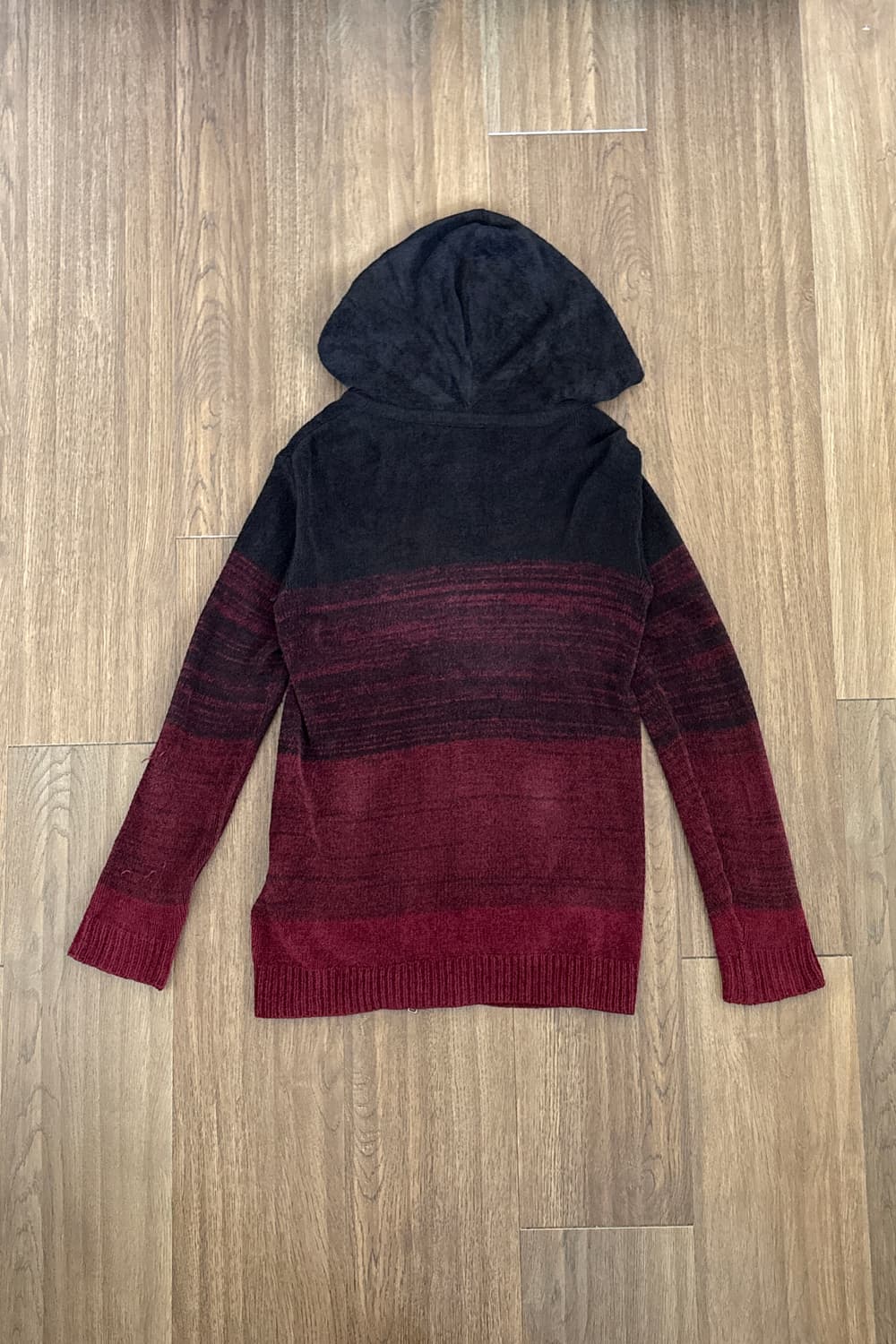 Schlussel Ombre Gradient Knit Hoodie Zip 상품이미지7