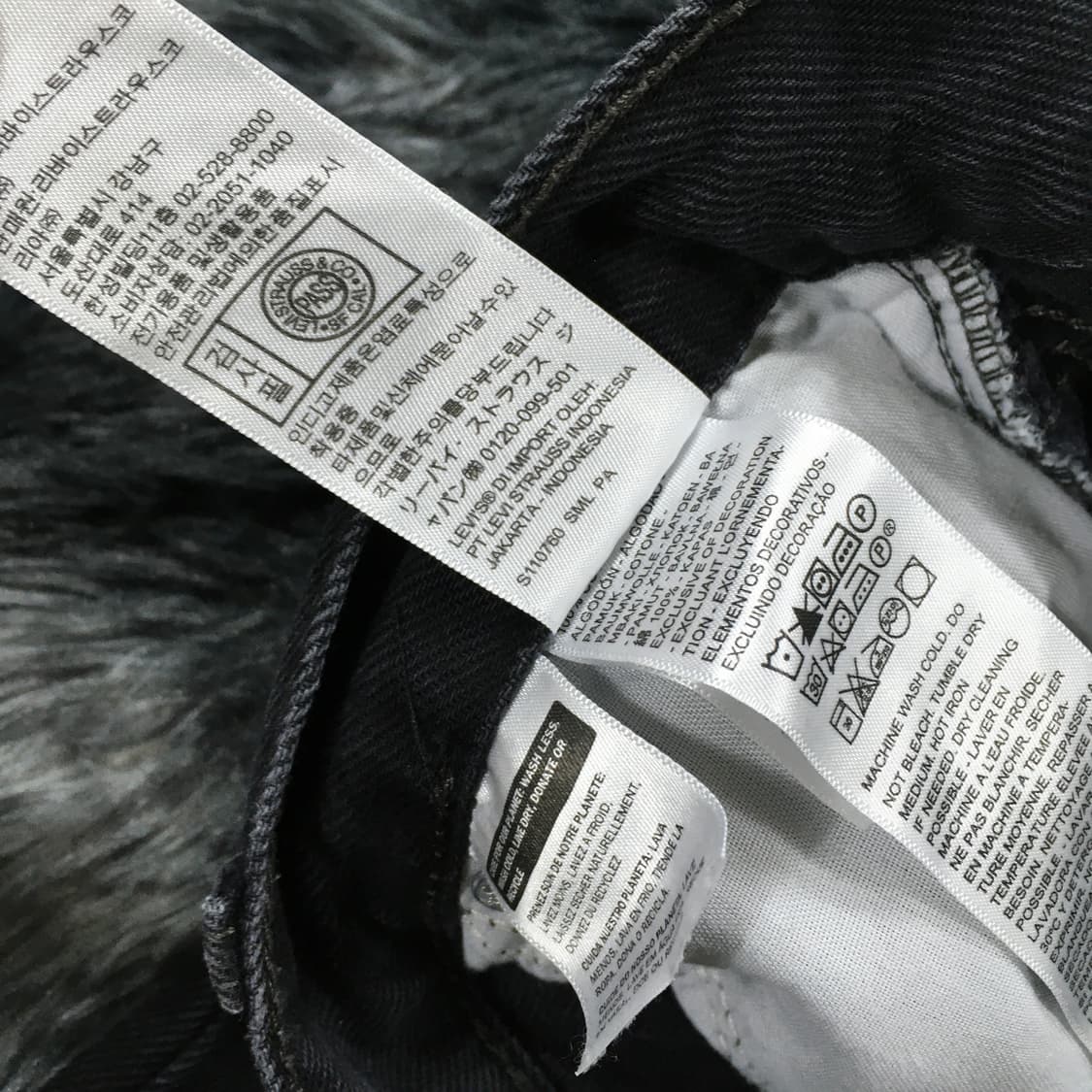 투티/0227 리바이스 프리미엄 dad jean 흑청 바지 오리지널 상품이미지5