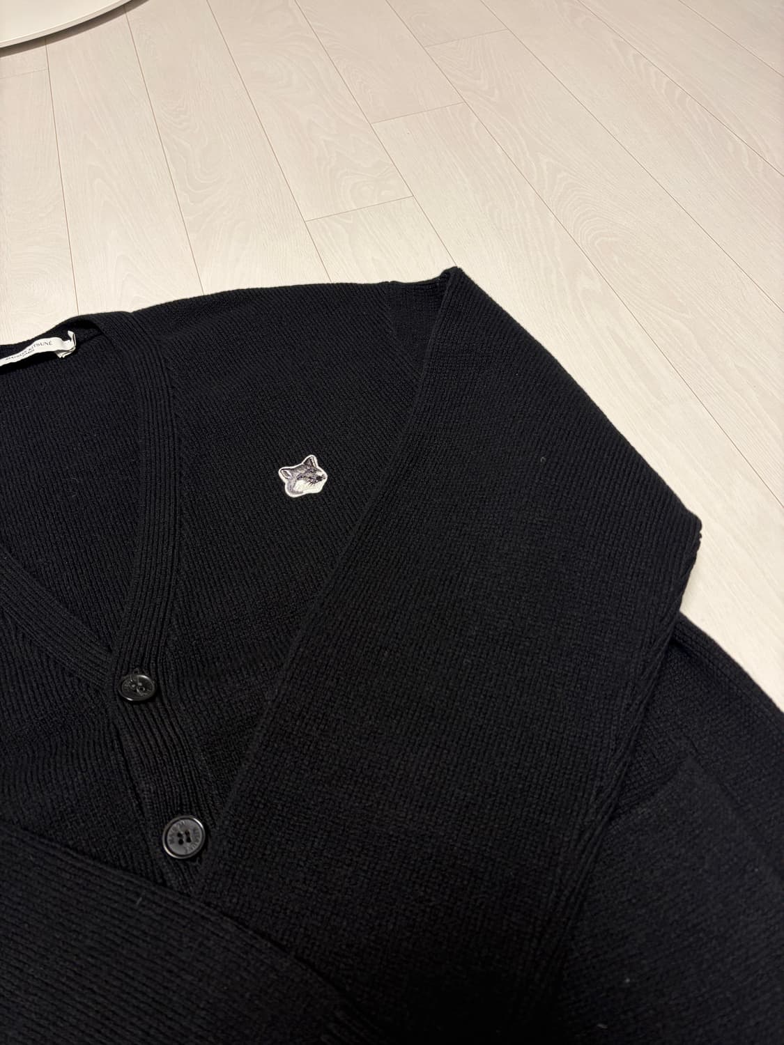 메종키츠네 / 릴렉스핏 블랙 가디건 / L 상품이미지4