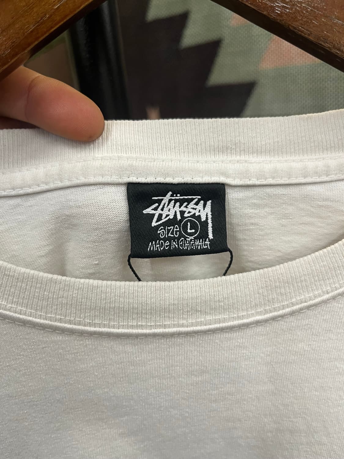 스투시 포지티브 바이브레이션 피그먼트 다이드 롱슬리브 티셔츠 화이트 #c 상품이미지5