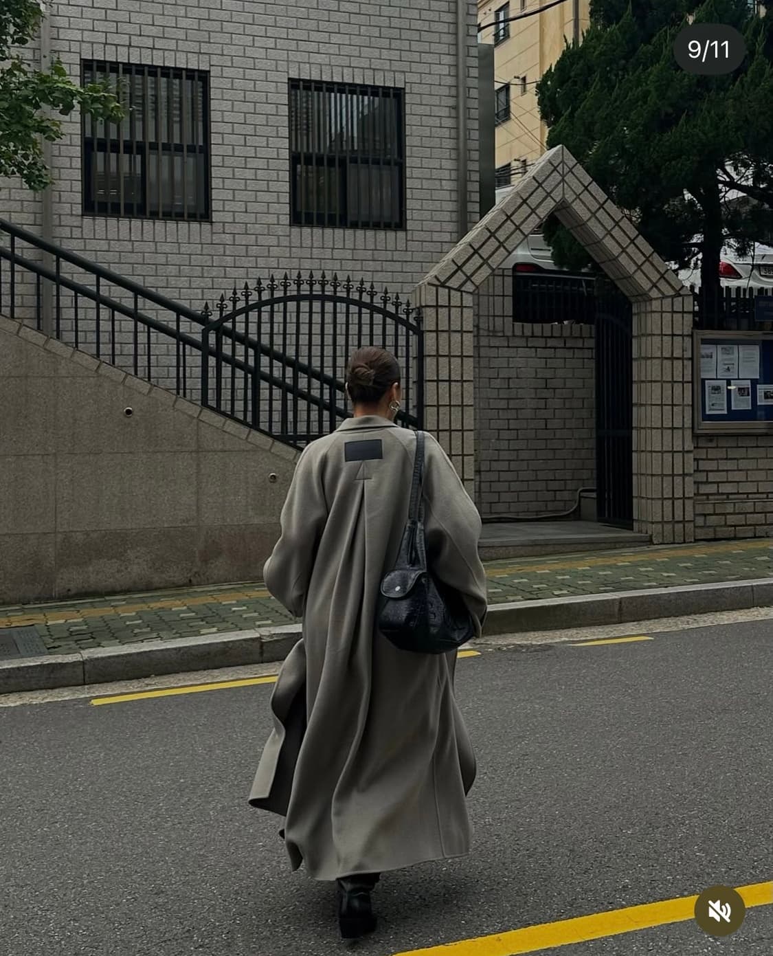 [새제품] 트리밍버드 와이드 롱코트 (24fw/카키 그레이) 상품이미지2