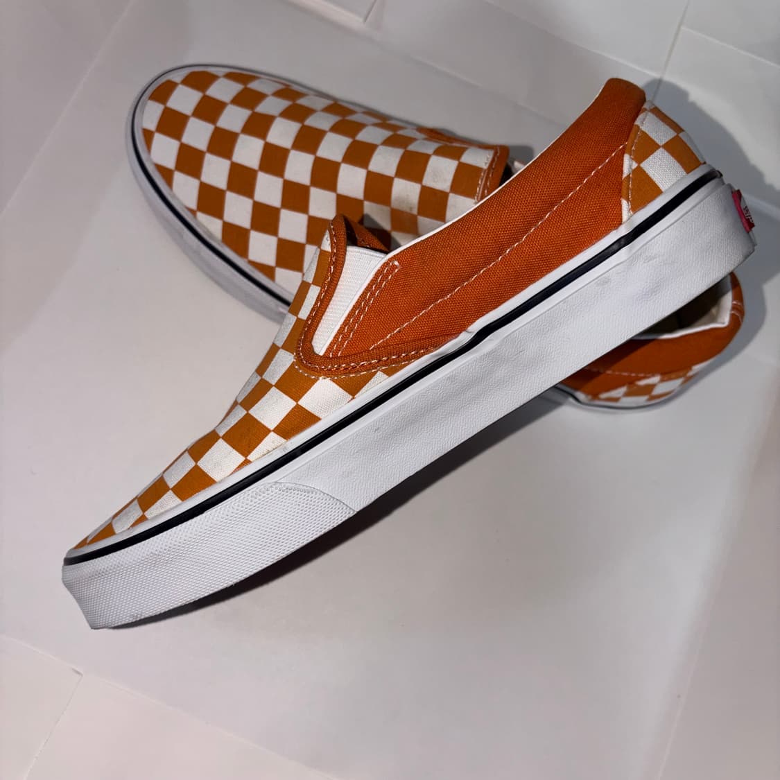 반스 오렌지 체크 250-2번 착용 상품이미지6
