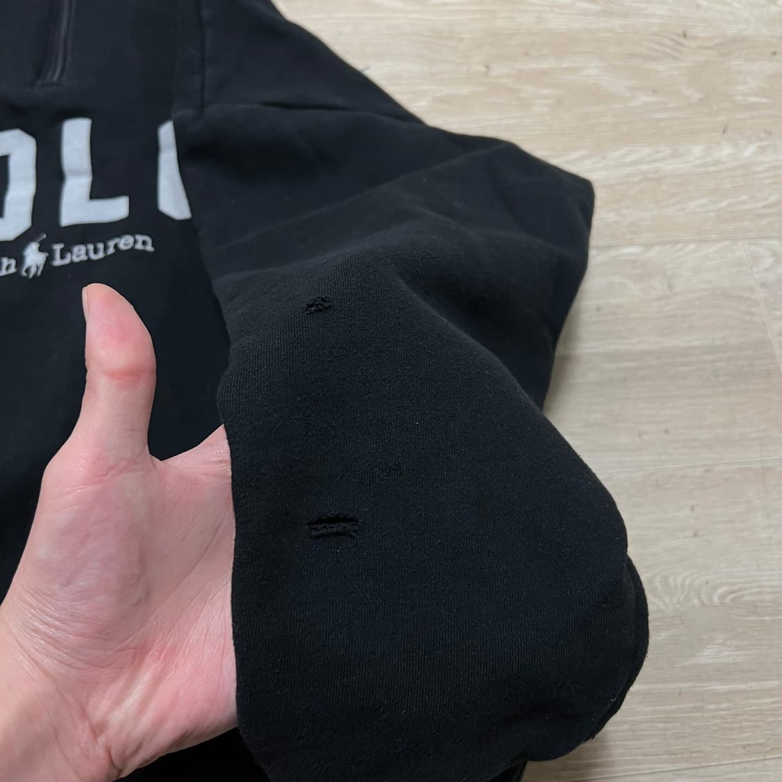 폴로 랄프로렌 빅로고 반집업 맨투맨 [블랙] 2XL/110 상품이미지6