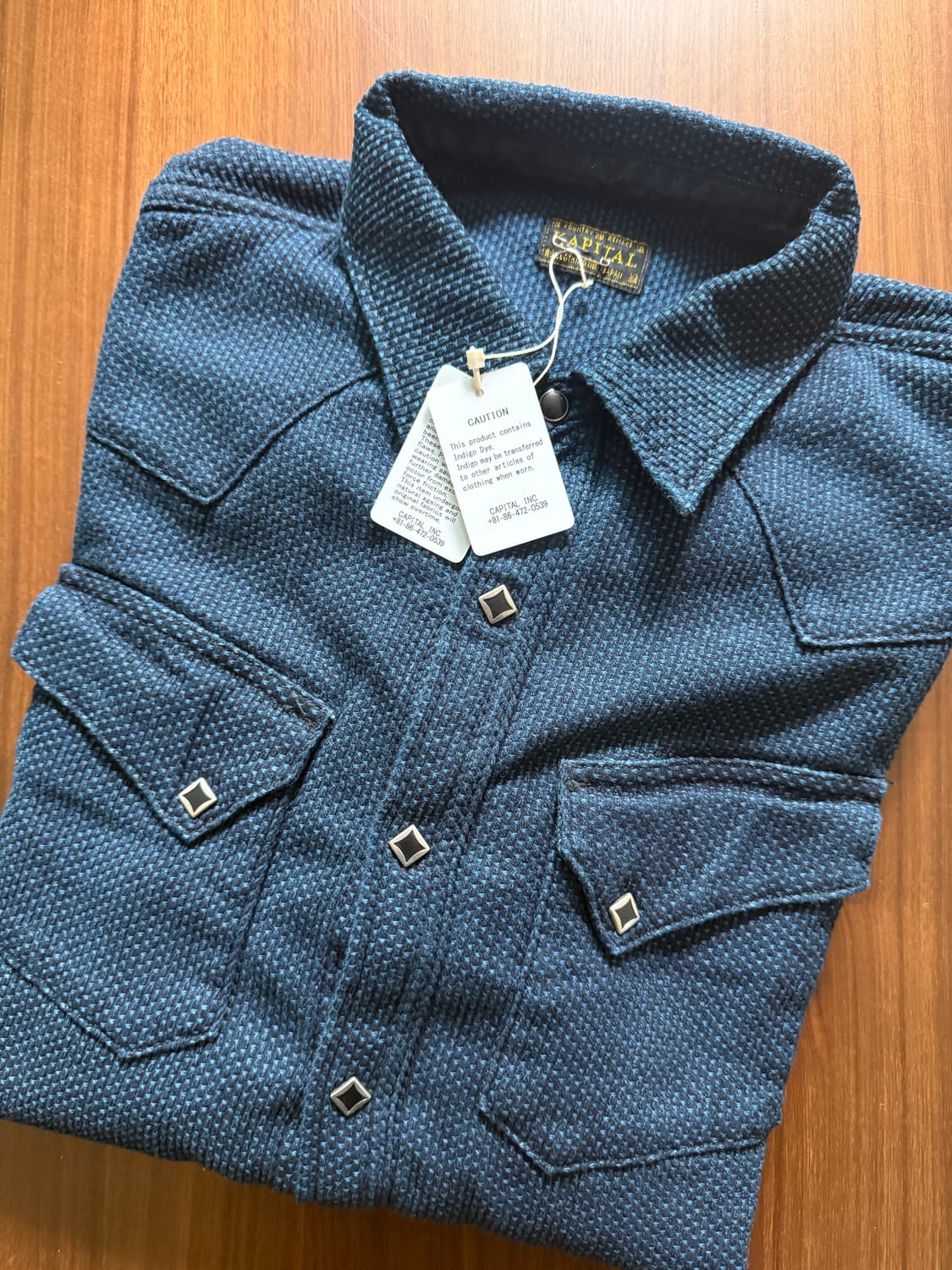 캐피탈 사시코 인디고 웨스턴 셔츠 상품이미지2