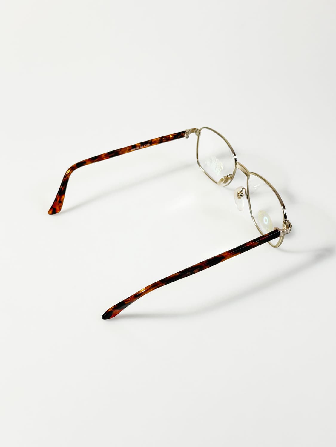 90s PARIM 골드 클래식 스퀘어 메탈 프레임 빈티지 안경 상품이미지4