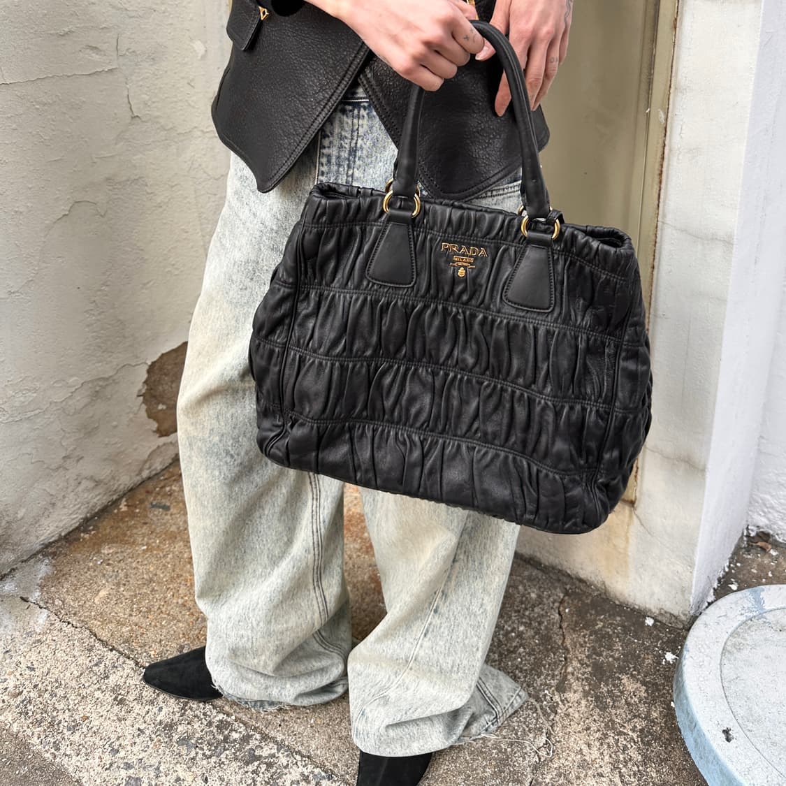 2013 레어 빈티지 프라다 나파 고프레 가방 상품이미지1