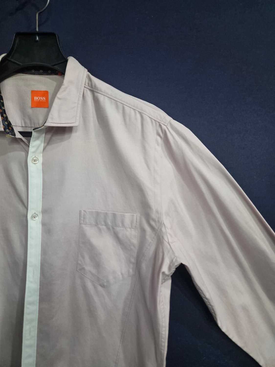 휴고보스 라이트핑크 남성 슬림핏 100 긴팔셔츠  상품이미지4