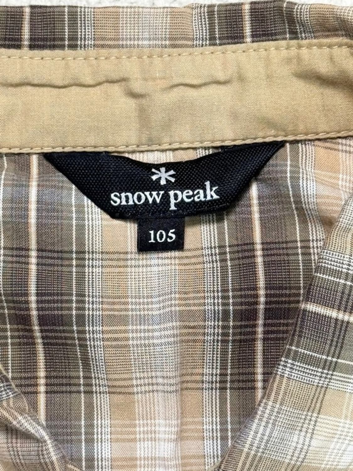 SNOW PEAK 체크 반팔 셔츠 105 상품이미지4