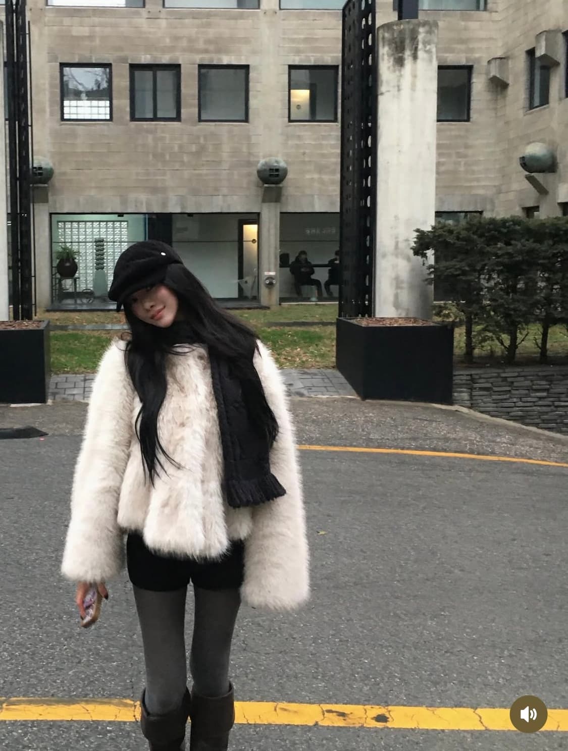 피브안 아이보리 퍼 자켓 상품이미지1