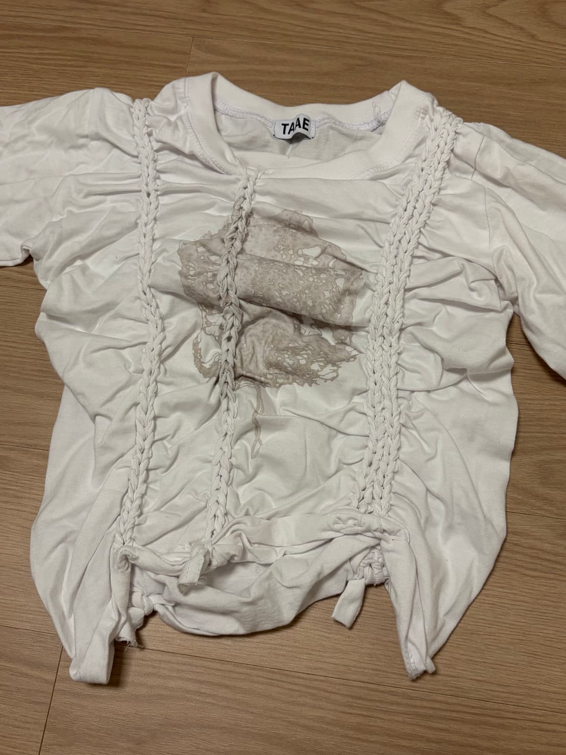 Taae 셔링 긴팔티셔츠 상품이미지1