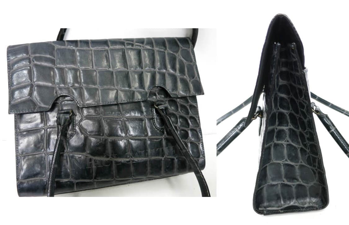 장폴고티에 악어 몰드 가죽 핸드백 y2k 상품이미지3