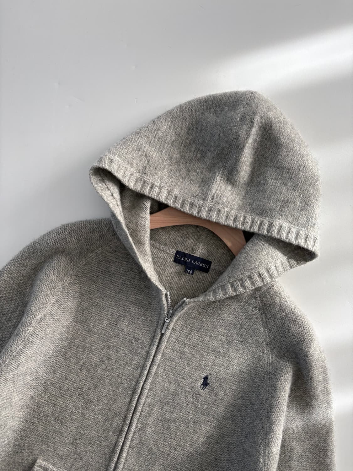 Polo 랄프로렌 우먼 그레이컬러 니트 후드집업 상품이미지3