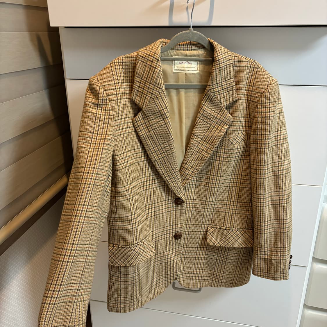 (일본제) 빈티지한 울혼방 체크 자켓 상품이미지2