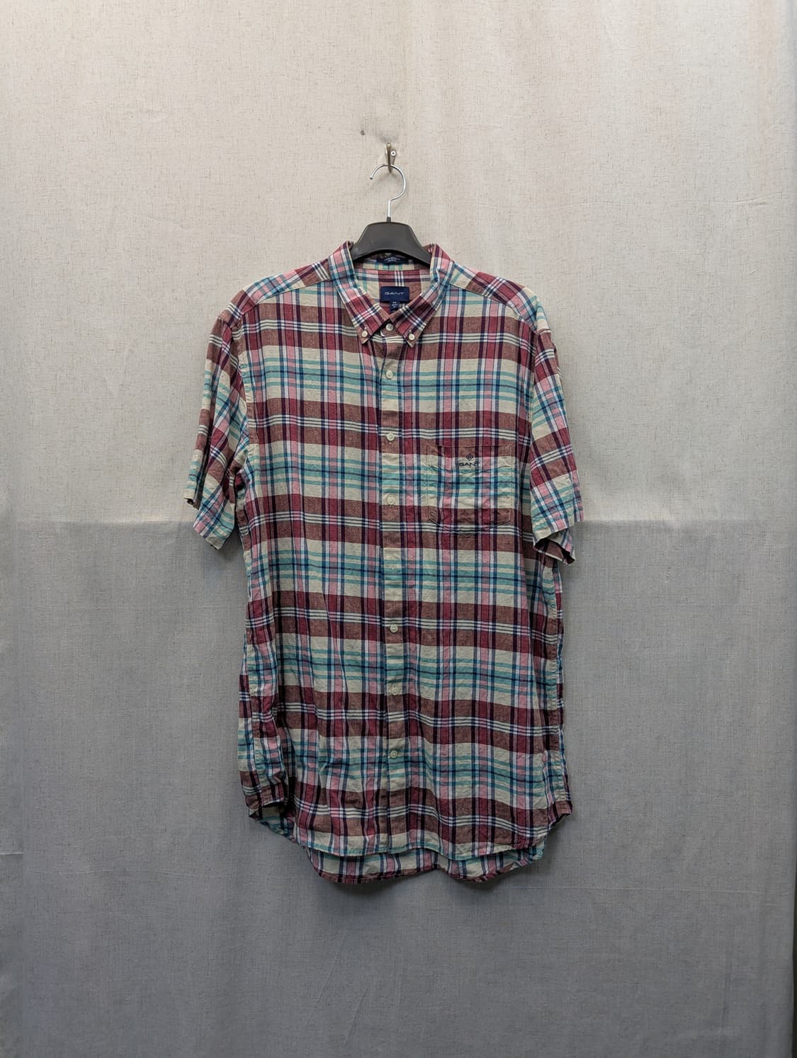 GANT 간트 체크 반팔 셔츠 상품이미지1