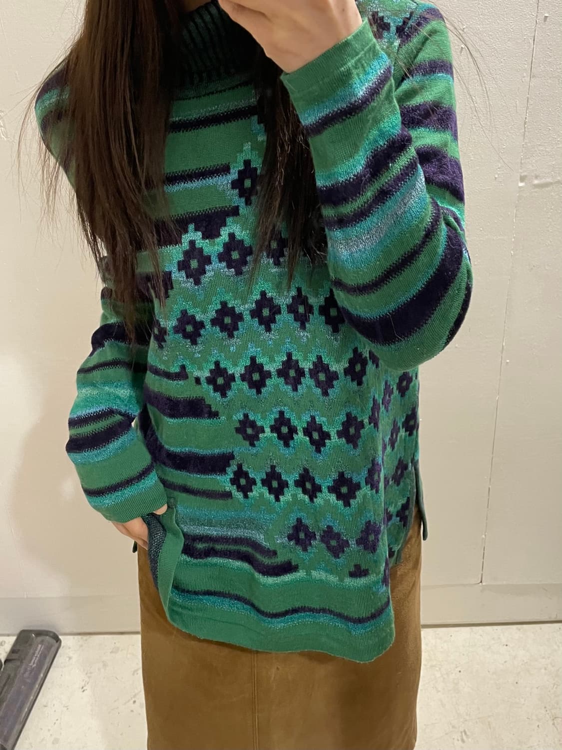 CARVEN까르벵 하이넥 오픈 니트 상품이미지3