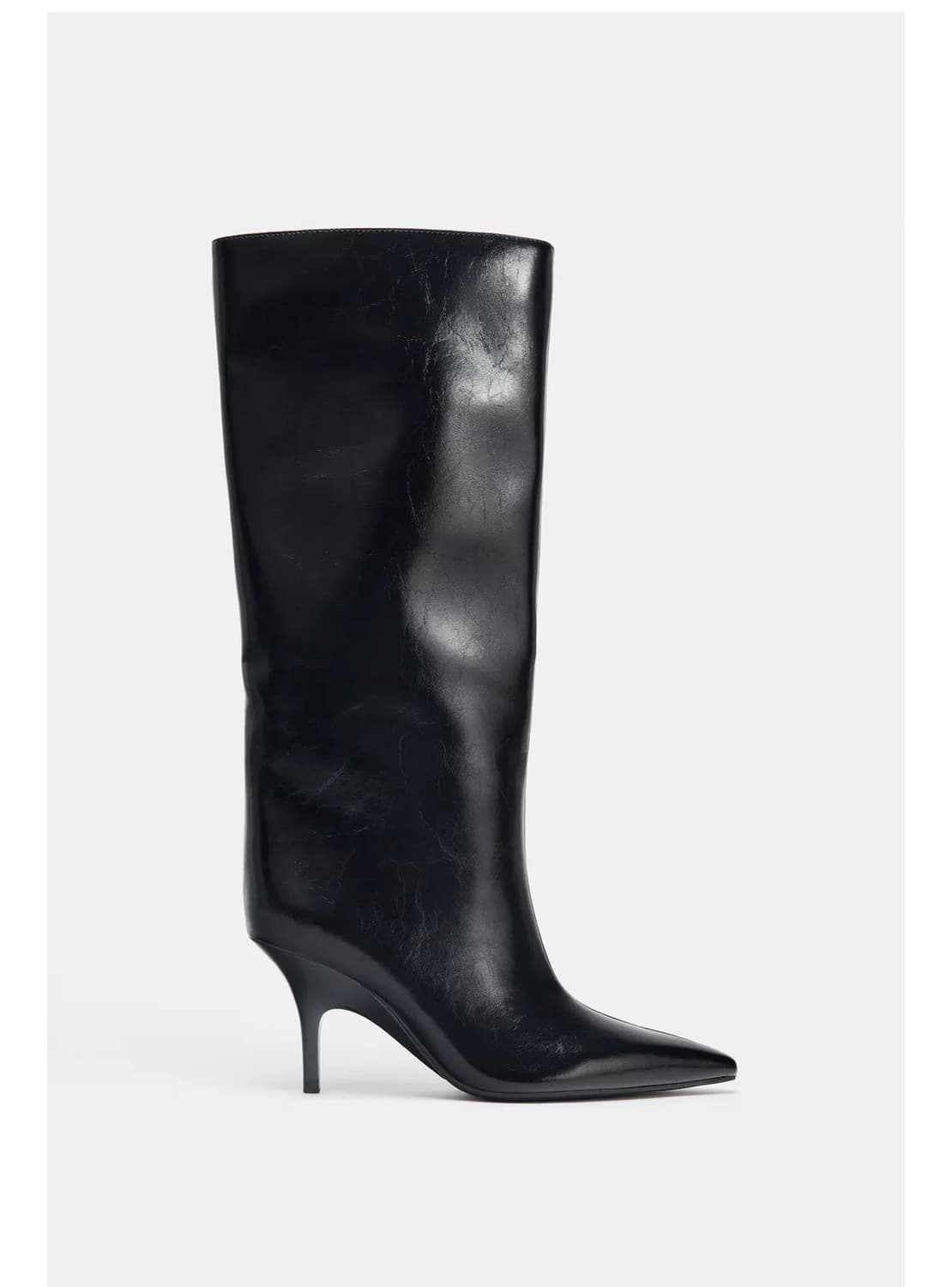 (새상품) ZARA 포인티드 토 키튼 힐 롱 부츠 상품이미지1