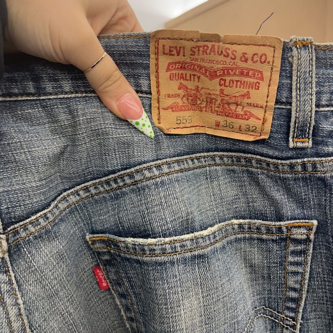 리바이스 559 빈티지 디스트로이드 워싱 데님팬츠 36인치 C09161 상품이미지5