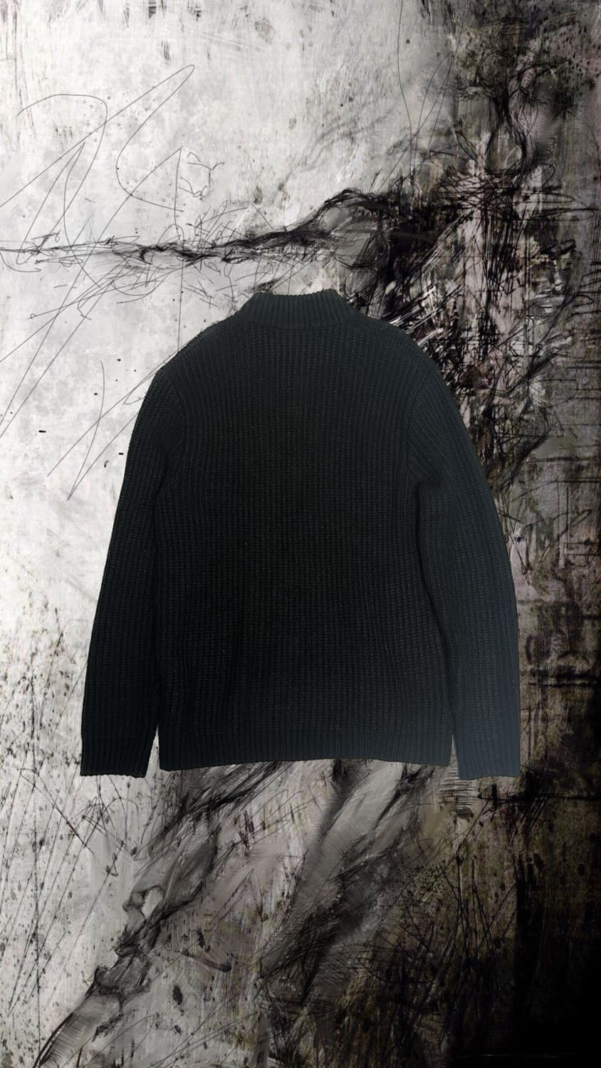 Cross patch Leather knit Zip up 상품이미지2