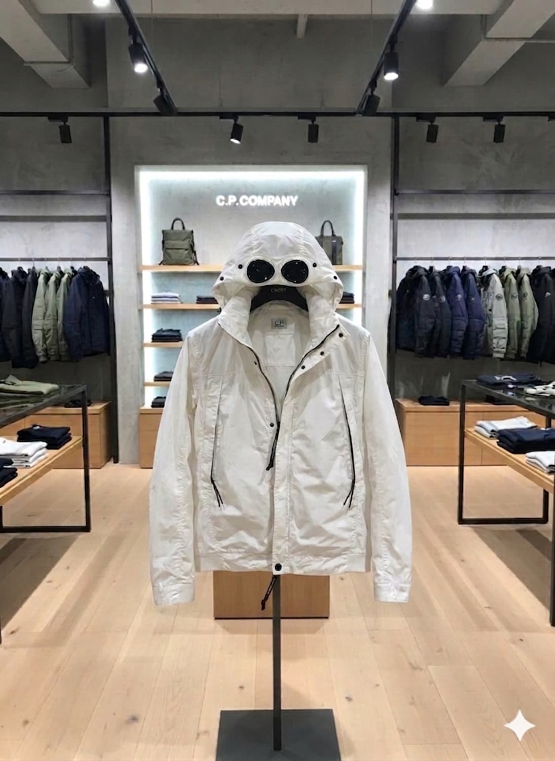 [국내정품] CP컴퍼니 멤리(MEMRI) 고글 자켓 화이트(100) 상품이미지2