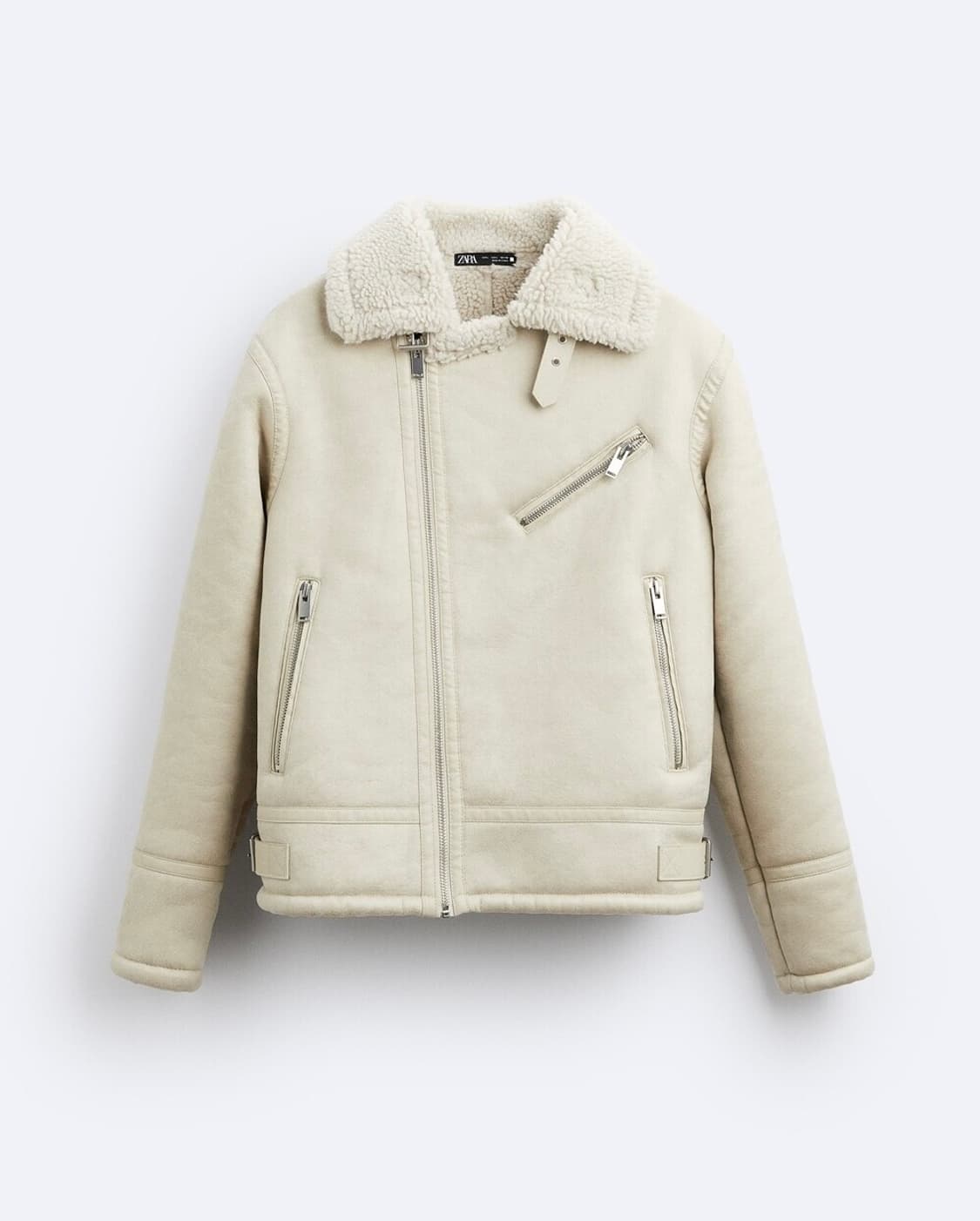 ZARA 자라 스웨이드 무스탕 자켓 아이보리 (정가 9만원) 상품이미지1