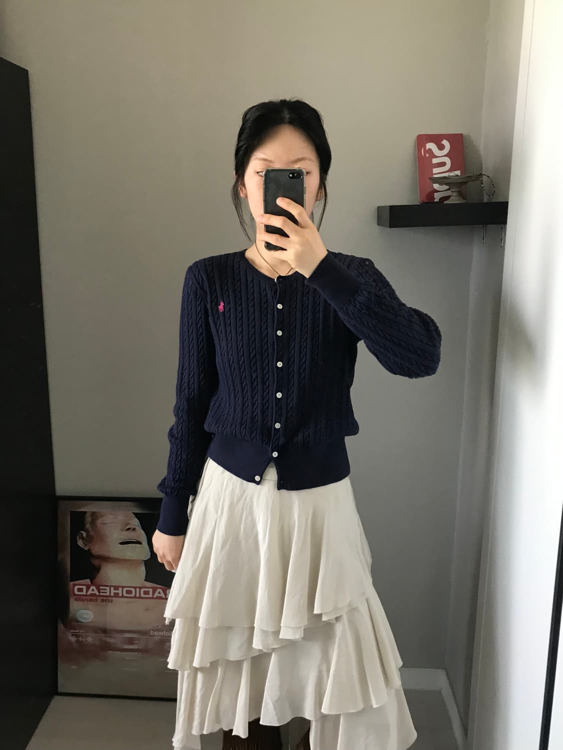 폴로 랄프로렌 포니로고 네이비 케이블 가디건 상품이미지3