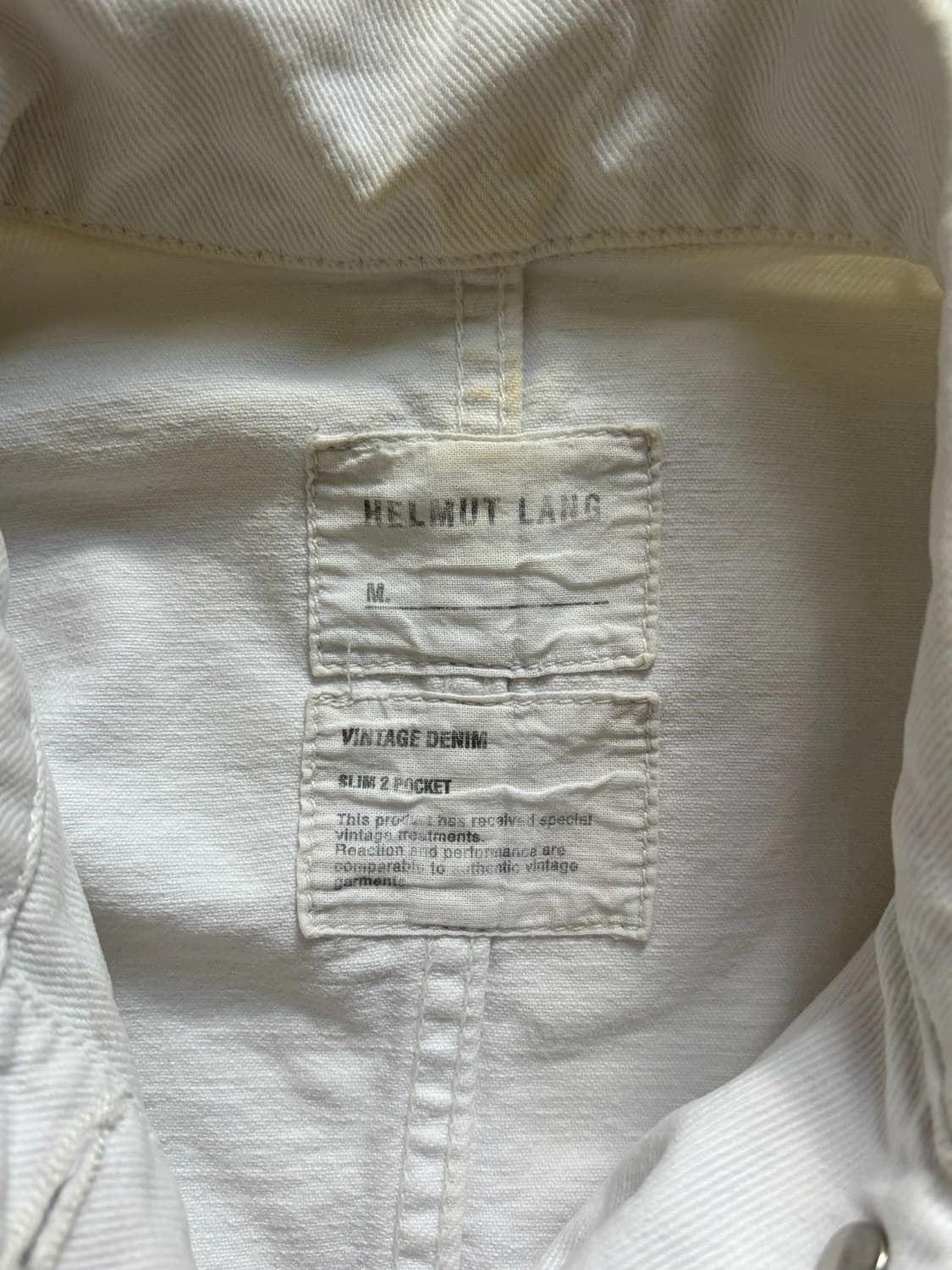 헬무트 랭 빈티지 화이트 데님 자켓 상품이미지3