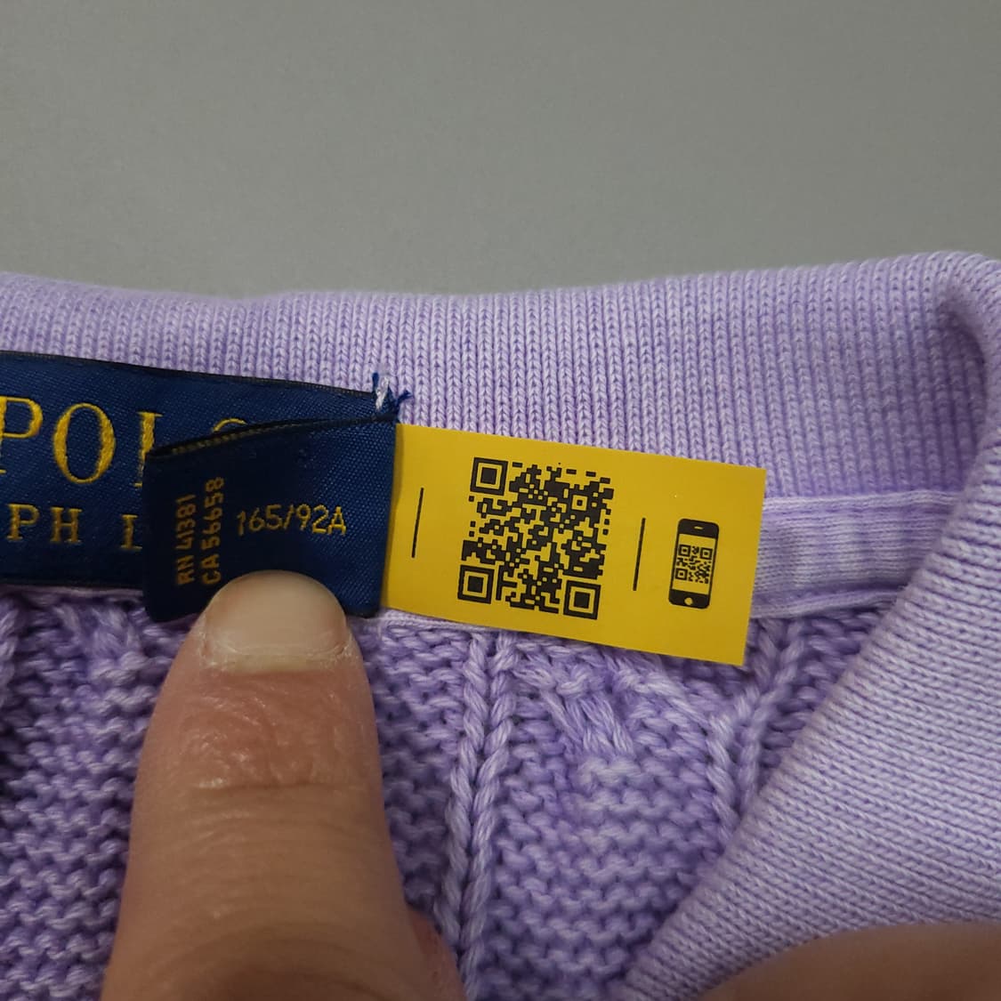 폴로 랄프로렌 신형 QR 여성 반팔 케이블 니트 M 상품이미지4