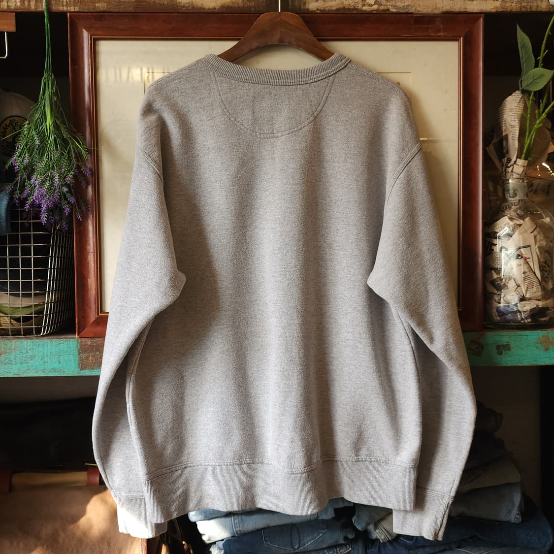 00년대 챔피온 스텐실 로고 스웻셔츠 라이트 그레이 L 상품이미지2