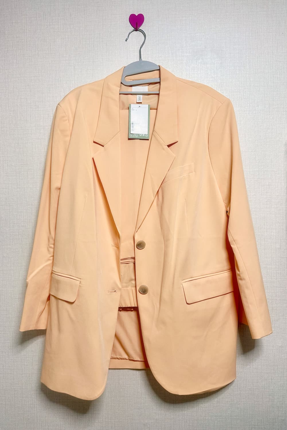H&M 블레이져 팬츠 셋업 애프리콧  상품이미지3