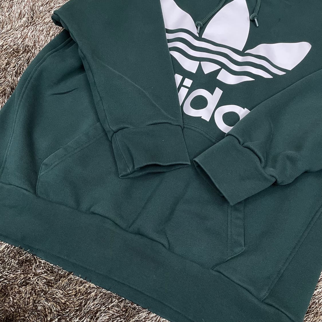 아디다스 Adidas 그린 파이어버드 빅로고 후드티 105 상품이미지5