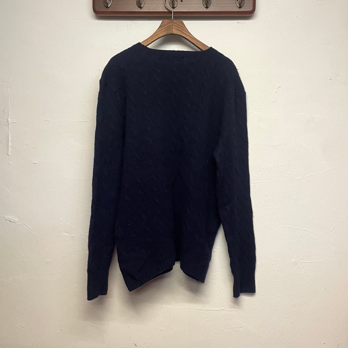 폴로 랄프로렌 울-캐시미어 네이비 케이블 니트   상품이미지3