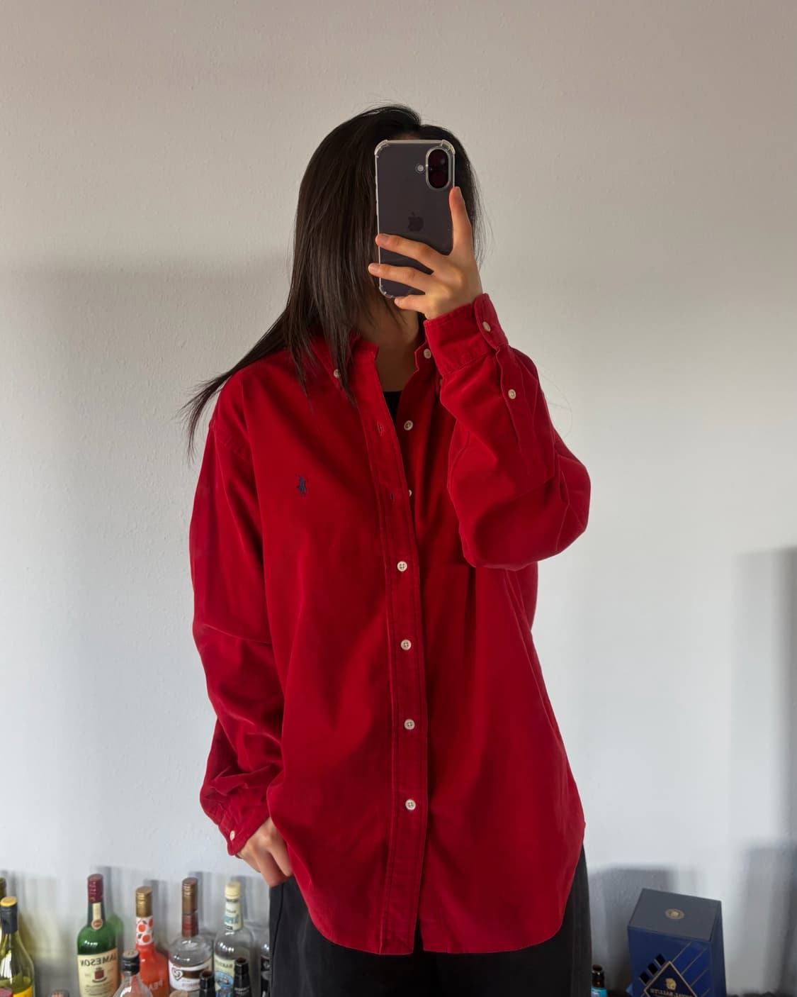 [L]폴로 랄프로렌 레드 코듀로이 셔츠 상품이미지1