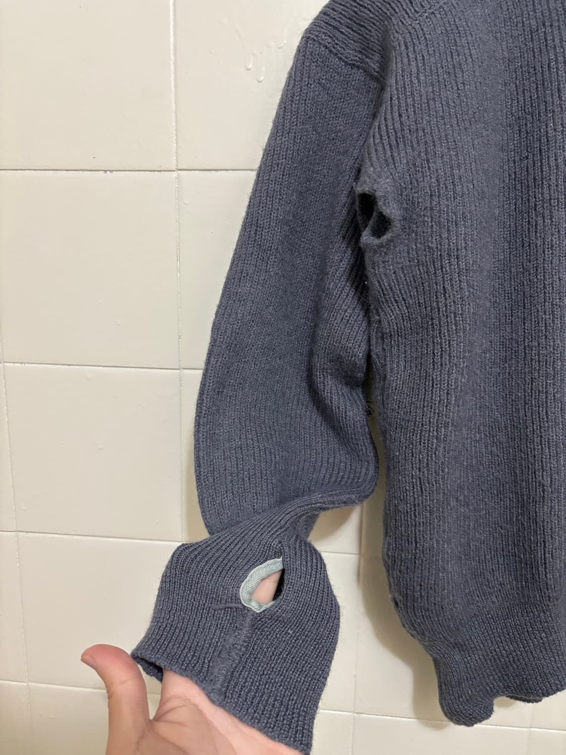 1970s 스웨디쉬 밀리터리 드라이빙 니트 집업 상품이미지5