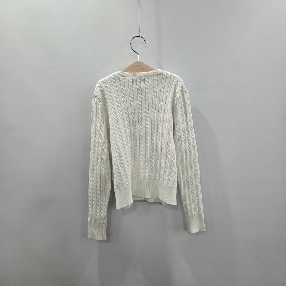 폴로랄프로렌 여아 케이블 니트 가디건 화이트 M/8/10  상품이미지5