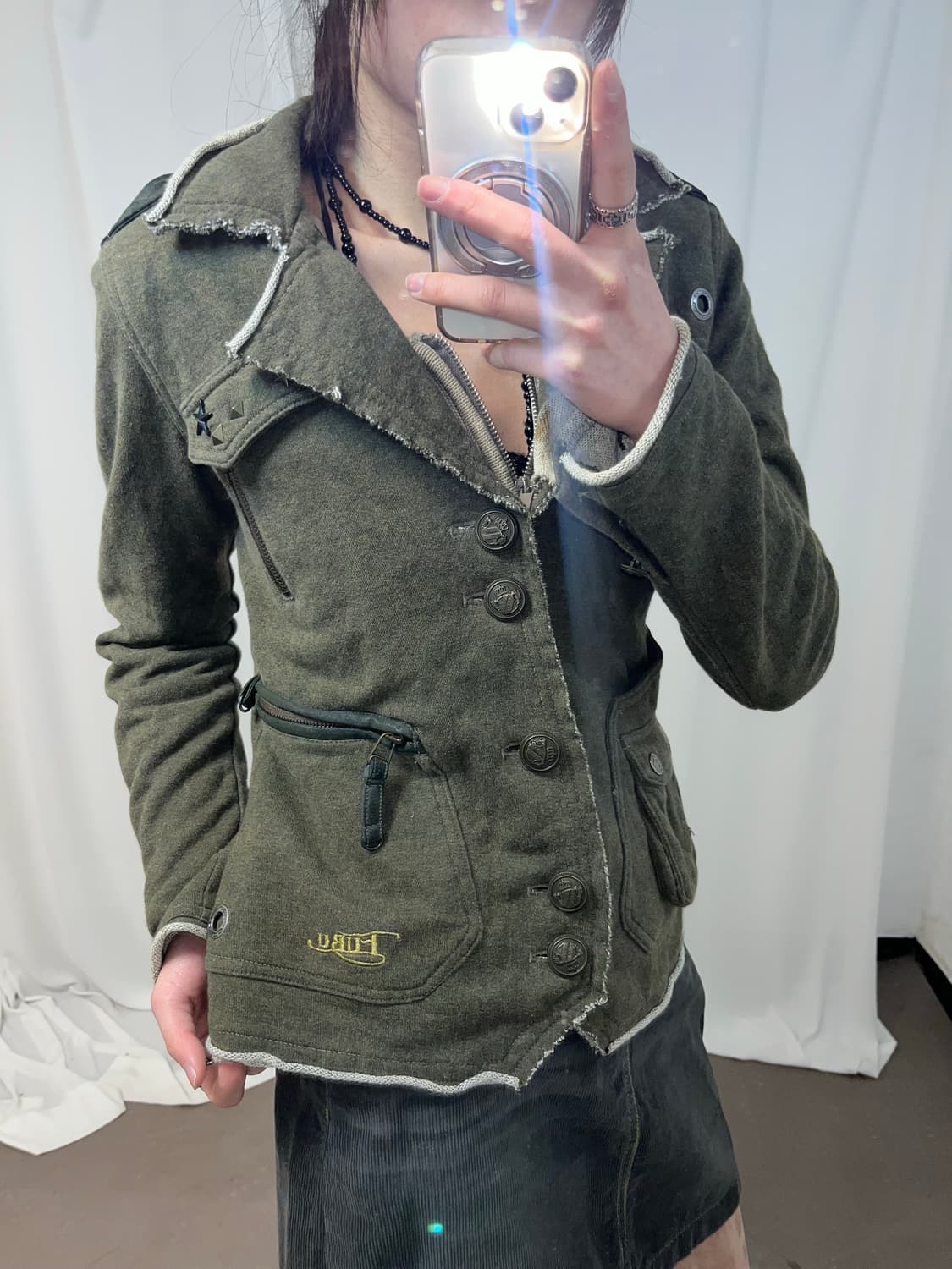 Fubu 카키 그런지 자켓 상품이미지8