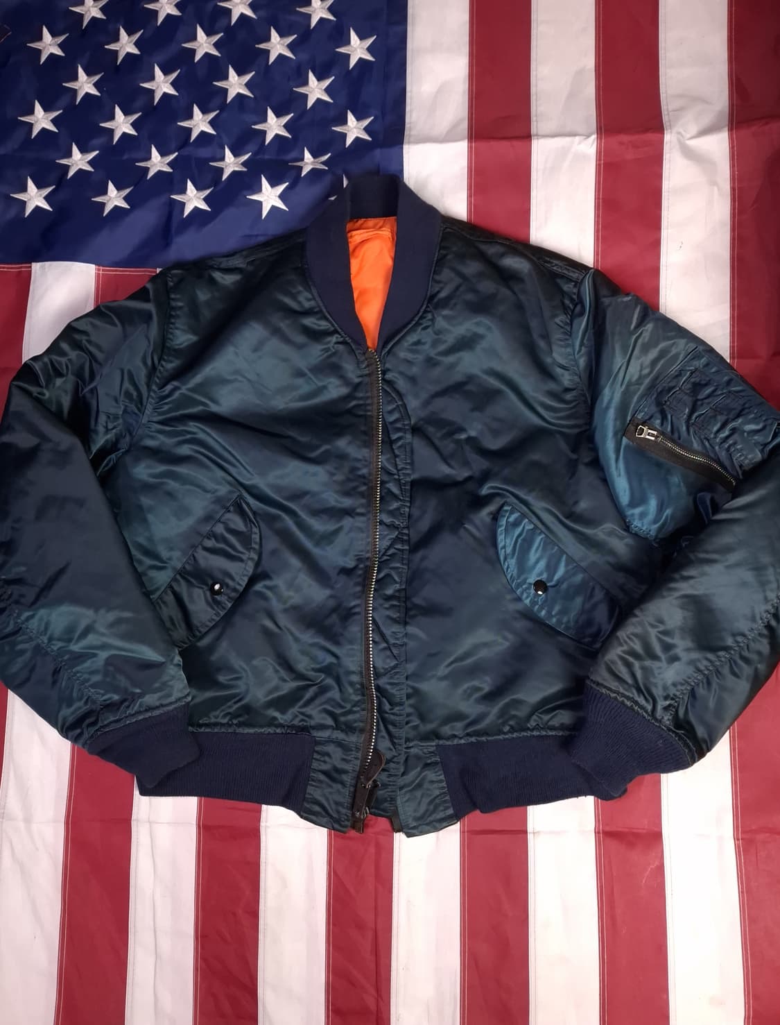 오리지날 미국제조 콜린스사 미공군  MA-1 항공점퍼 상품이미지3