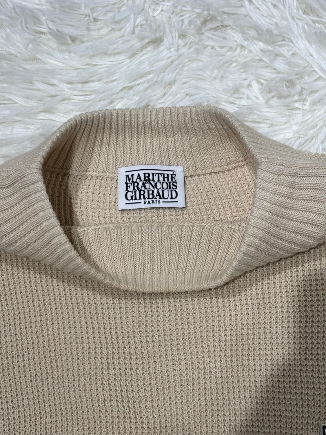 마리떼프랑소와저버 베이지 와플 반팔 니트 상품이미지6