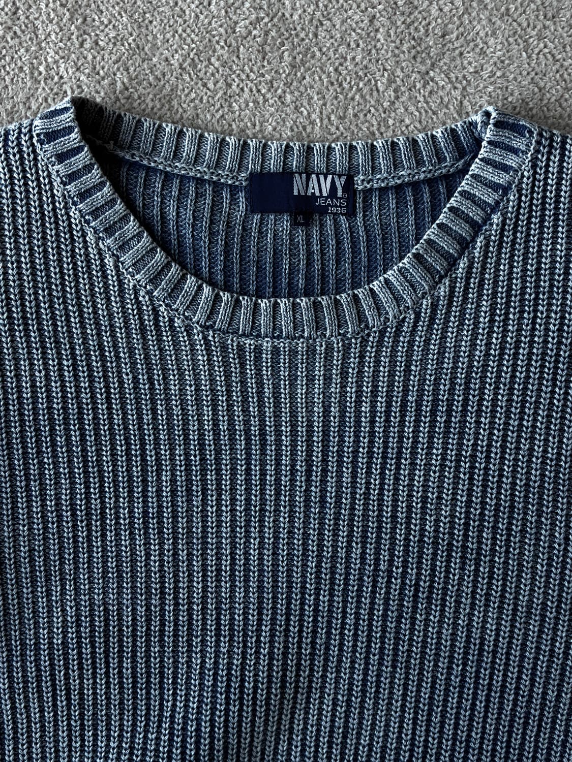 NAVY JEANS 워시드 니트 상품이미지3