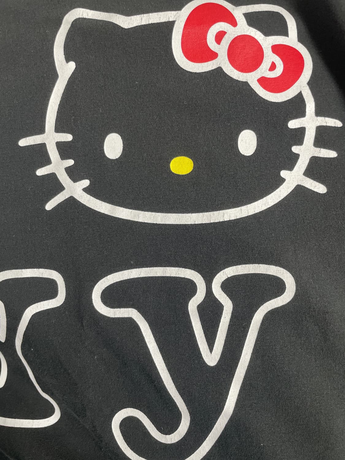 OPEN YY 키티 반팔 티셔츠 블랙 상품이미지3