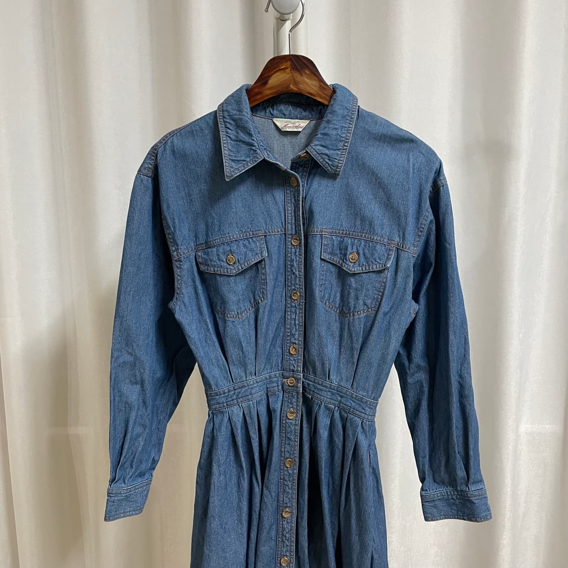 일본 빈티지 데님 롱원피스 상품이미지3