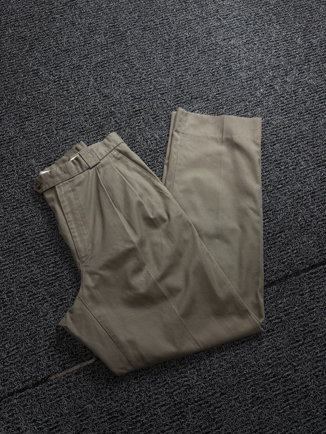 90s 입생로랑 아카이브 와이드핏 브라운 치노 팬츠 1762 상품이미지1