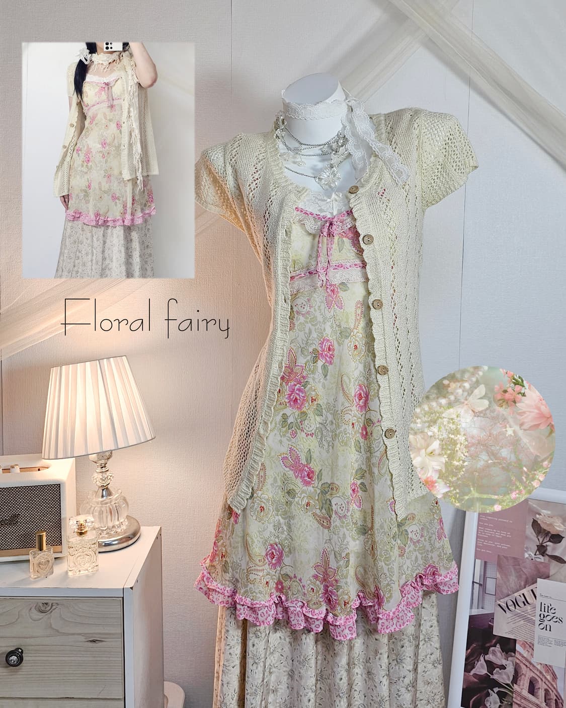 Floral fairy mori look style set 상품이미지1
