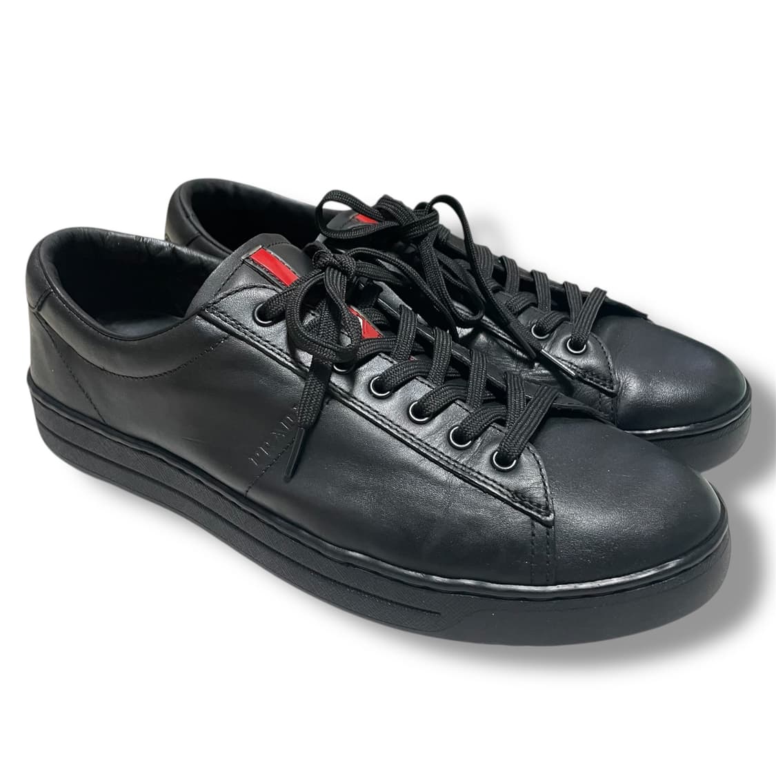 265~270) 프라다 스포츠 로고 레더 스니커즈 상품이미지2