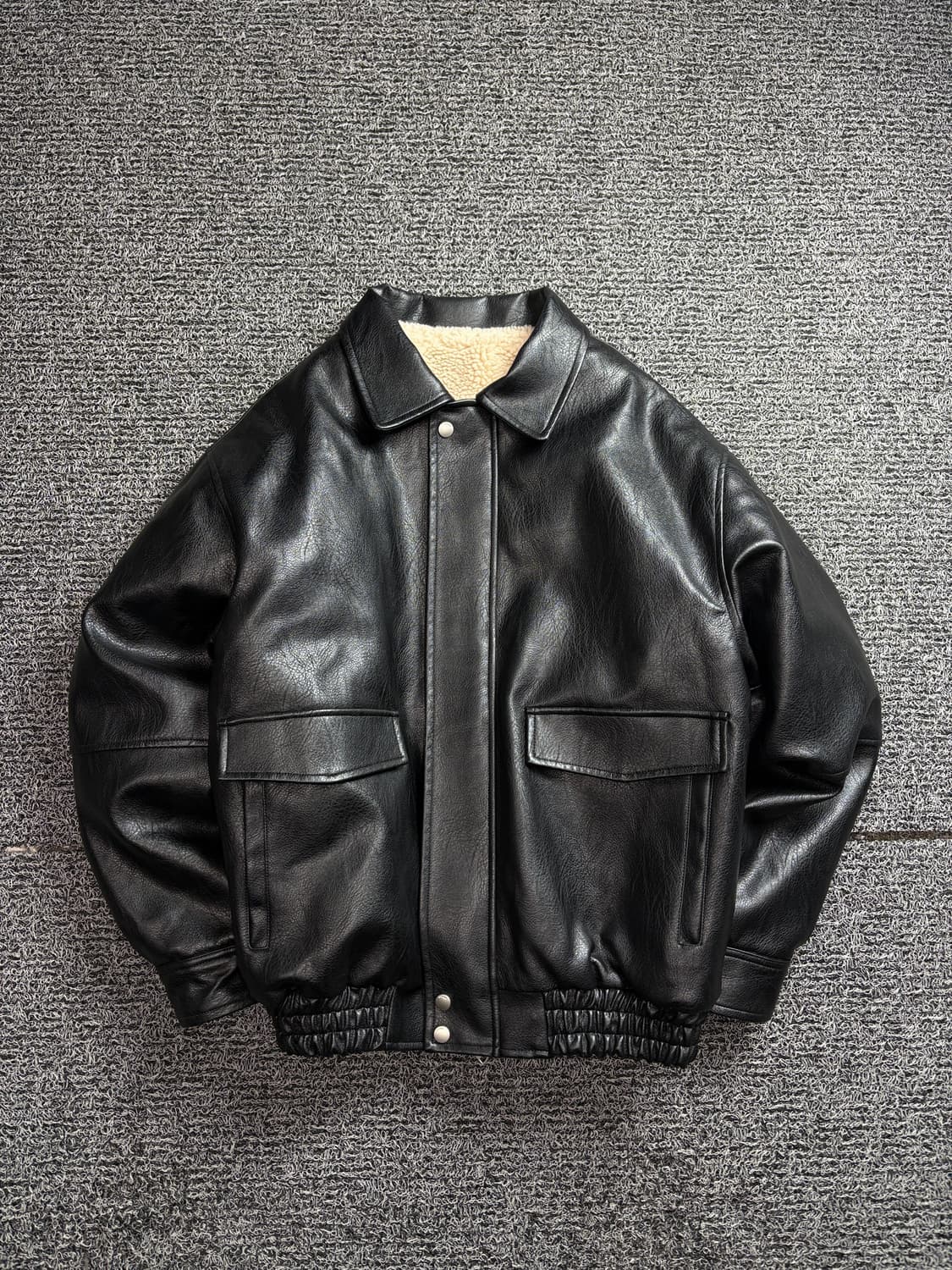 라퍼지스토어 히든 레더 무스탕 레더 봄버 자켓 2490 상품이미지2