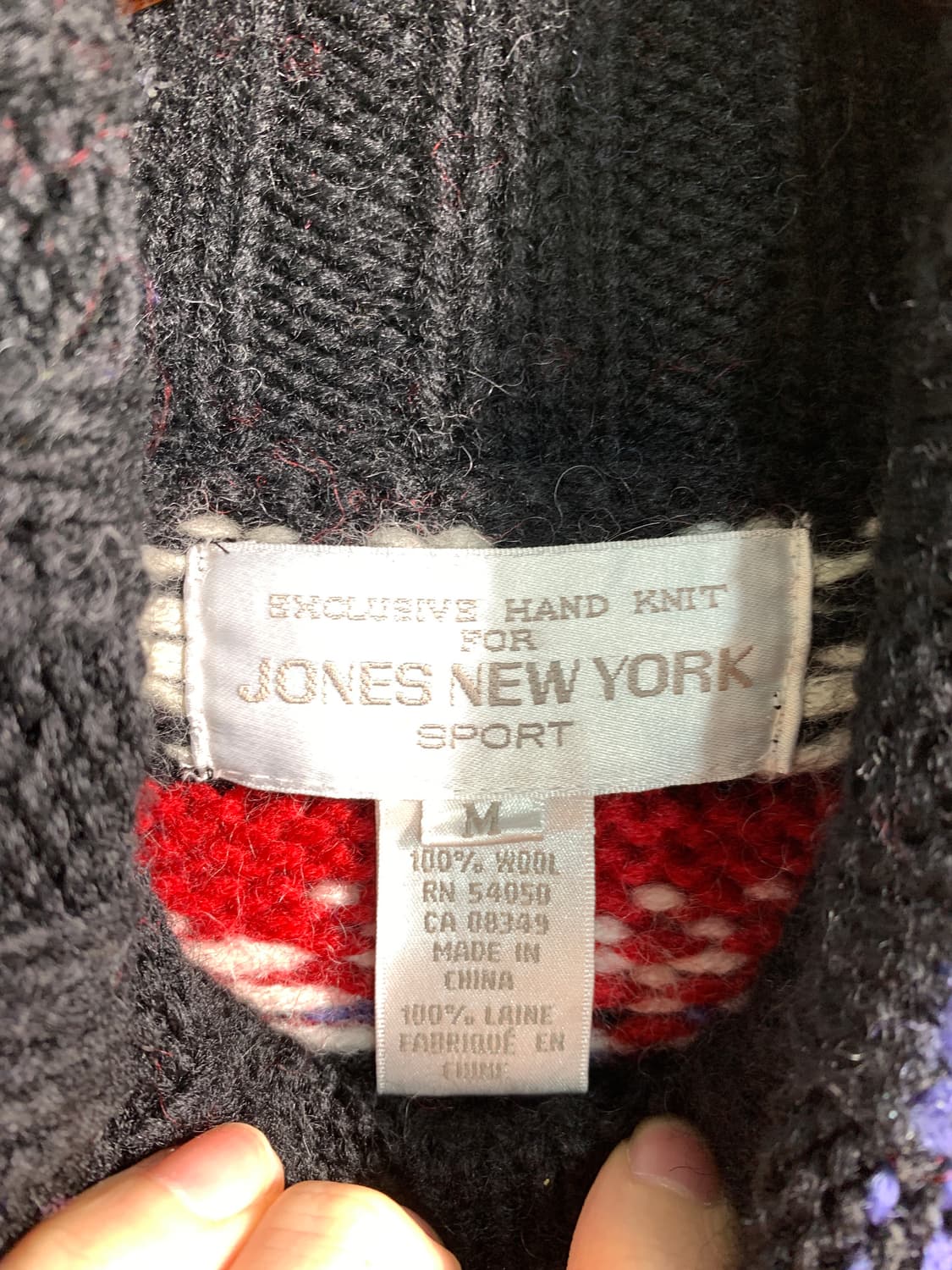 jonesnewyork 울100% 터틀넥 노르딕 니트 M 상품이미지7