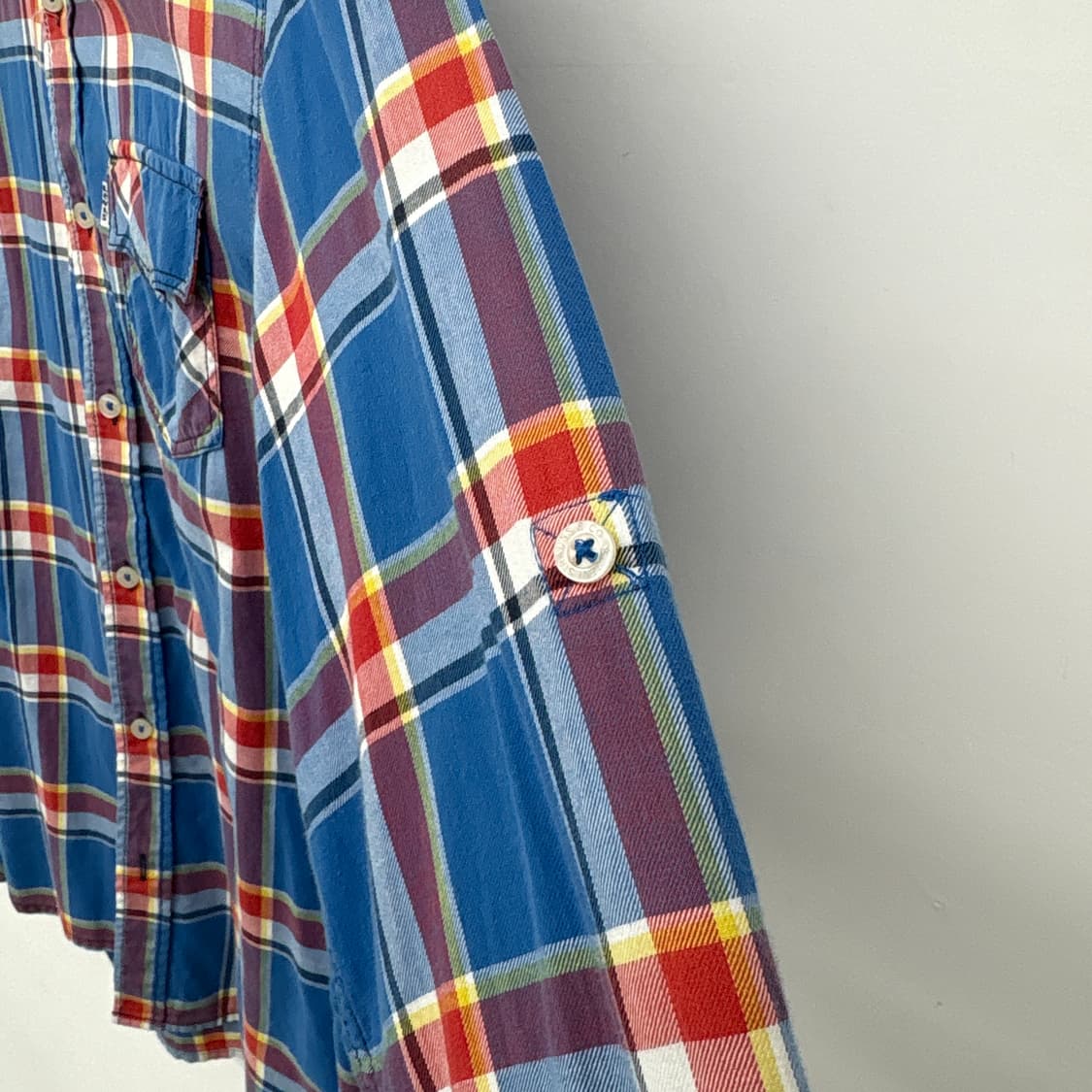 리바이스 블루 체크 긴팔 셔츠 남성 M 상품이미지5