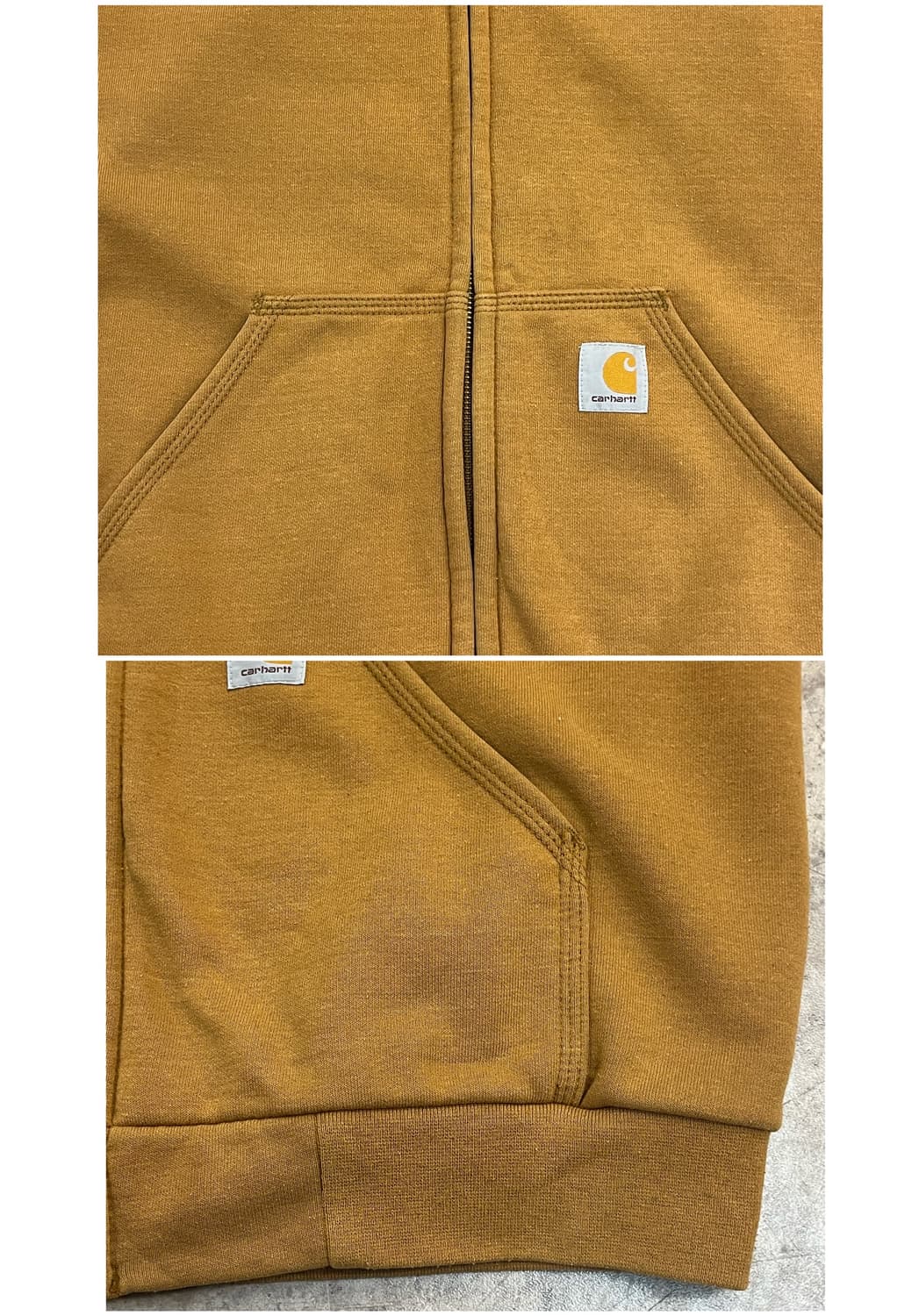 칼하트 후드집업 카멜 M #csz3015 상품이미지6