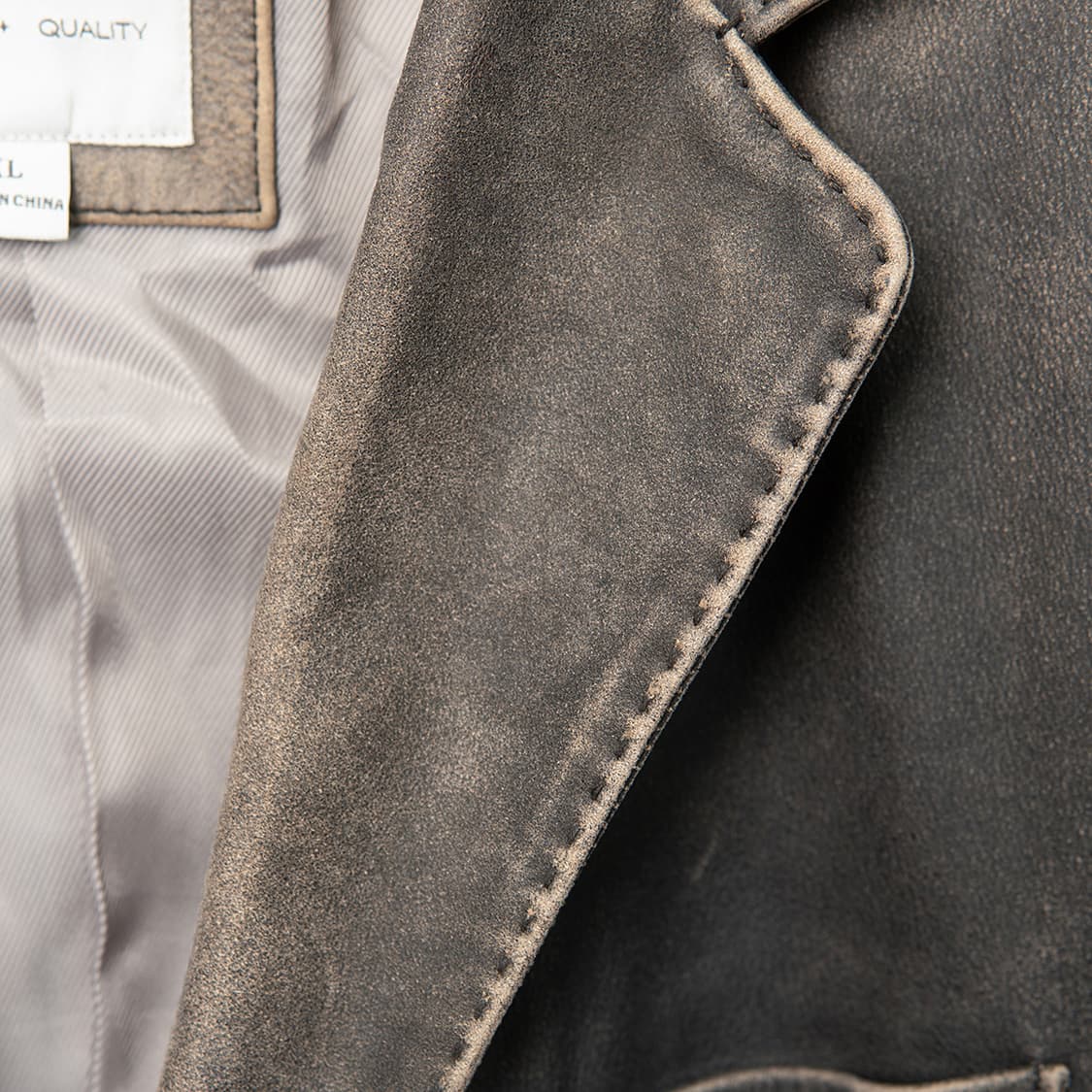 [115] 90s~ PRONTO UOMO 카우하이드 레더 스포츠 코트  상품이미지2