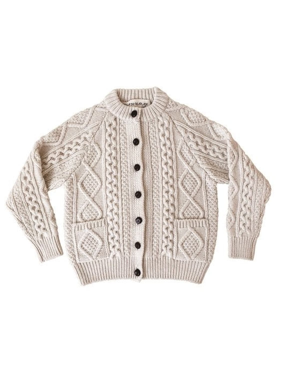 비아플레인 케이블 울 가디건 상품이미지1