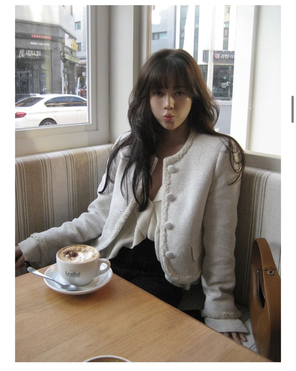 마론에디션 24 스프링 화이트 코튼 트위드 자켓 상품이미지7